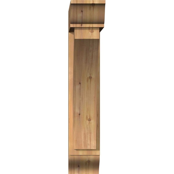 Thorton Traditional Smooth Bracket W/ Offset Brace, Western Red Cedar, 7 1/2W X 28D X 40H